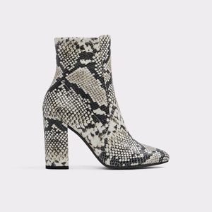 Snakeskin Heeled Booties